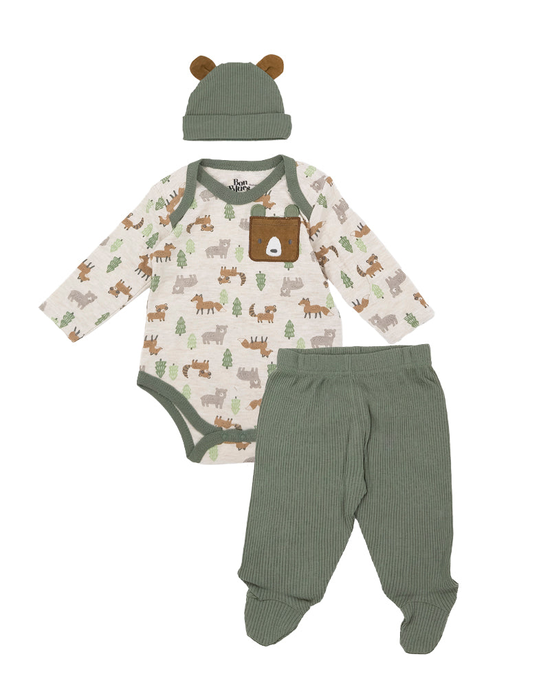 Conjunto de Osito Verde Para Niños