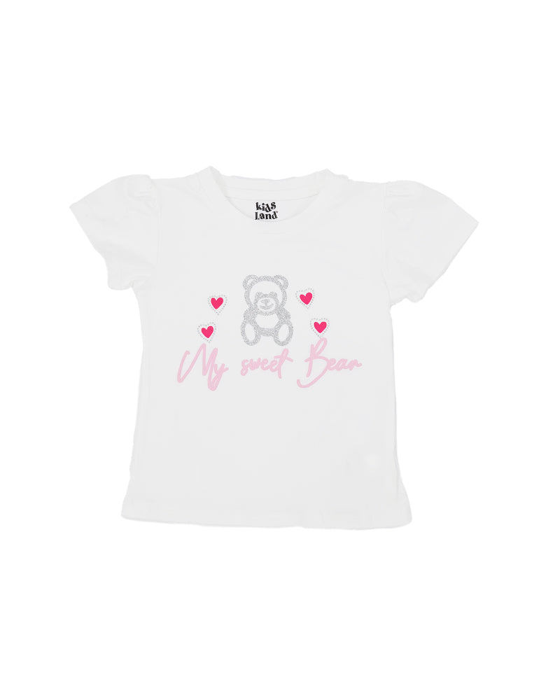 Conjunto Falda – Pantalón Corta My Sweet Bear para Niña (White)