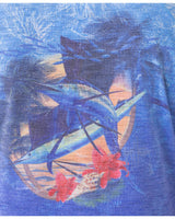 Camisa Flameada Raglán De Manga Larga Sailfish Scribble Para Mujer